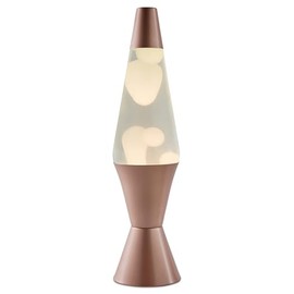 Spencer Gifts Lava® Lamp - 17" Rose Gold - The Original Motion Lamp - White Wax and Clear Liquid with Hand Painted Rose Gold Base Exclusive