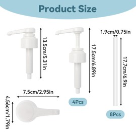 4 Pcs Pump Dispenser Reusable Oyster Sauce Pressure Nozzle Accurate Control Home Replacement Pump Bottle Nozzle for Kitchen Seasoning Liquid,Bathroom Liquid Soap Lotion (White)