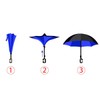 Parquet Green Double Layer Inverted Umbrellas - C Shaped Handle