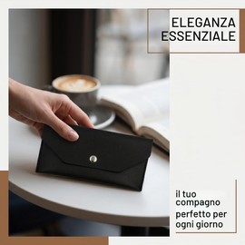 Portafoglio con busta per contanti, 3 Pezzi, Portafogli per Contanti Riutilizzabili in Pelle PU, per Banconote Portadocumenti Portadocumenti retrò Organizer per Studenti Ufficio, per viaggi, donne