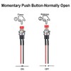 Gebildet 10pcs 7mm 3V-6V-12V-24V-230V/1A Pre-Wired Mini Push Button, SPST Nomal