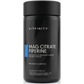 Vitfinity Magnesium Citrate Piperine Frmula con Tecnologa Patentada de Magnesio Albion Quelado Citrato y Piperina Vegano Citrato de...