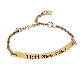 cuffsecret Adjustable 11:11 Make A Wish Bracelet (Golden)