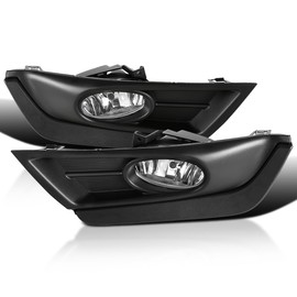 Spec-D Tuning Clear Driving Fog Lights + Bulbs + Switch Compatible with 2017-2018 Honda CR-V CRV L+R Pair Assembly
