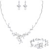 EVER FAITH Mujer Sets de Joyería Cristal Zirconia Cúbica Perla