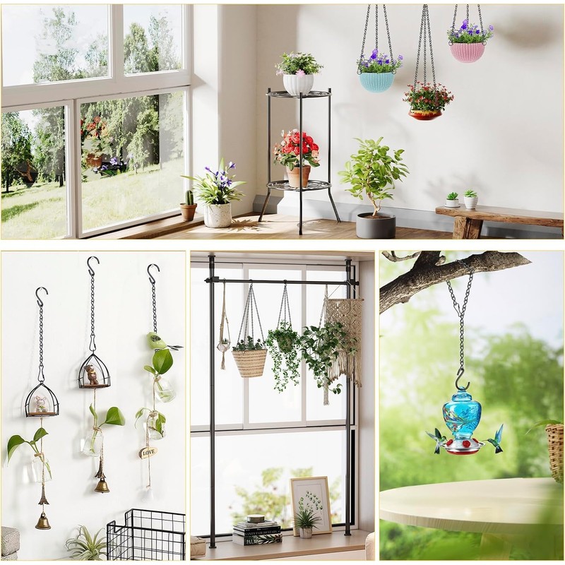 joonnair 5 m DIY Metal Hanging Chain with 10 Eye