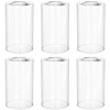 Hedume 6 Pack Clear Glass Shades Replacement, 5.7" Height -