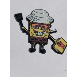 Sponge Hunter Thompson Mashup Swatter Fear Loathing Funny  HAT PIN Lapel Brooch