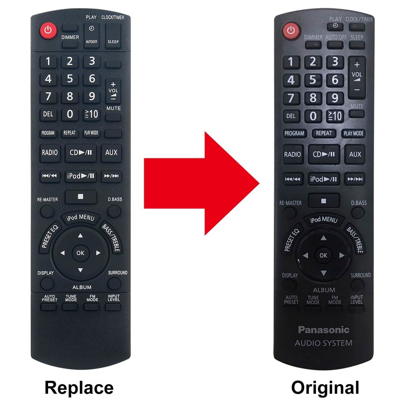 Allimity N2QAYB000518 Replacement Remote fit for Panasonic Compact Stereo System
