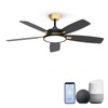 Roomratv Ceiling Fans with Lights,Ultra Silent 52 inch Smart Ceiling
