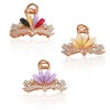 3 PCS rhinestone sparkling crystal flower metal hair clip suitable