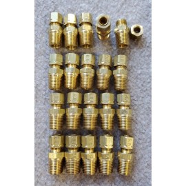 Parker Compression Air Fitting 1/4" Tube x 1/4" Male NPT *** LOT OF 20 ***