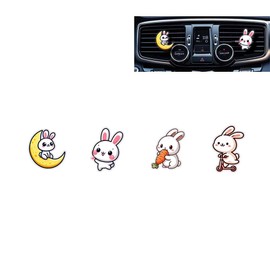 Easter Bunny Car Air Freshener Clips,Cute Rabbit Car Vent Clip,Car Air Conditioner Clip,Auto Vent Decoration Accessories,Automotive Interior Decoration Gifts for Men/Women