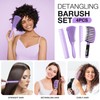 Hommtina Detangling Brush 4 Pack Curly Hair Brush Getting Shine