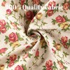 Moslovstar Romantic Blooming Roses 1 Panel Vintage Cotton Linen Half