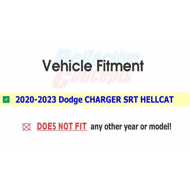 Reflective Concepts Hellcat Emblem Overlay Decal Stickers - 20-23 Charger