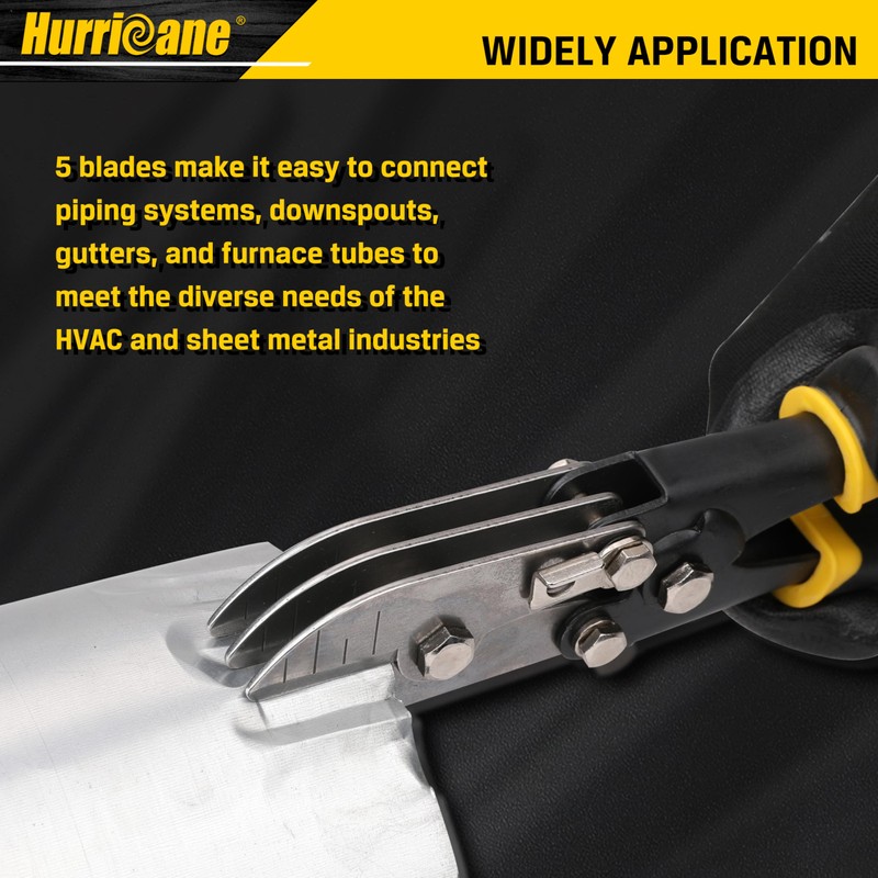 HURRICANE 5 Blade Sheet Metal Crimper - Pipe Crimper for