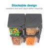 Polder Handle-It Canister, BPA-Free Plastic, Stackable Kitchen Storage Container, Air-Tight