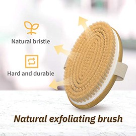 cepillo para polvo exfoliante para el cuerpo seco, 2 unidades para la espalda con cerdas suaves y rígidas, cepillo para polvo de baño húmedo y seco pa