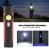 Portable COB Purple Light LED Flashlight Mini Magnet Torch 4