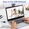 Webcam for PC with Microphone, HD 1080P Streaming Web Cam