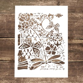 DIY Decorative Butterfly Stencil Template for Painting on Canvas Wood Furniture Craft Paper (A4 Size)