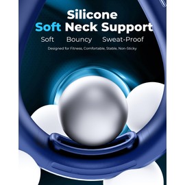 Portable Neck Cooling Fans that Blow Cold Air, Rechargeable Personal Small Wearable Cooler 3-Speed, LED Display, 4000mAh, Type-C Port, Gift For Women, Dad, Birthday, Father, Travel, Outdoor, Blue