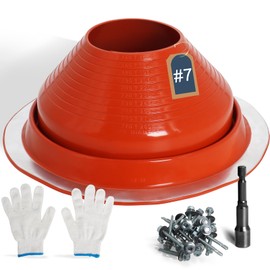 #7 High Temp Silicone Chimney Boot for Metal Roof, Fit for Pipe OD 6" – 11"