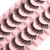 FARRED Natural False Eyelashes Cat Strip Invisible Band Faux Mink