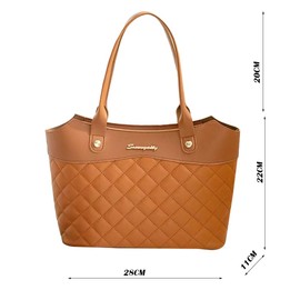 YXQSED Ladies Tote Bags Handbag for Women Simple PU Leather Top Handle Handbags Work Shopping Bags for Women with Zip