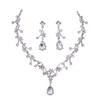 kanivele Jewelry Sets for Women Wedding Flower Necklace and Dangle