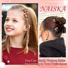 NAISKA 24Pcs Red Sequins Star Hair Clips Y2K Star Snap