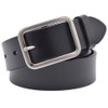 VONSELY Soft Wide Leather Belt for Jeans Shorts, Leather Belt