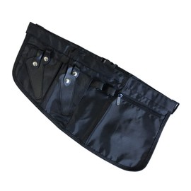 TOVINANNA Scissors Fanny Pack Hairdressing Curly Belt Bag Organizer Hair Comb for Women Lint Remover Hairstylist Tool Mini Cling Film Phone Wrist Bag Spanner Mop Razors for Men Black Canvas