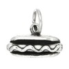 LGU Sterling Silver Oxidized 3D Hot Dog Charm