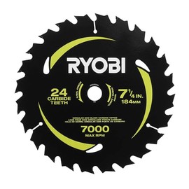 RYOBI 7-1/4" x 24T Carbide Thin Kerf Circular Saw Blade
