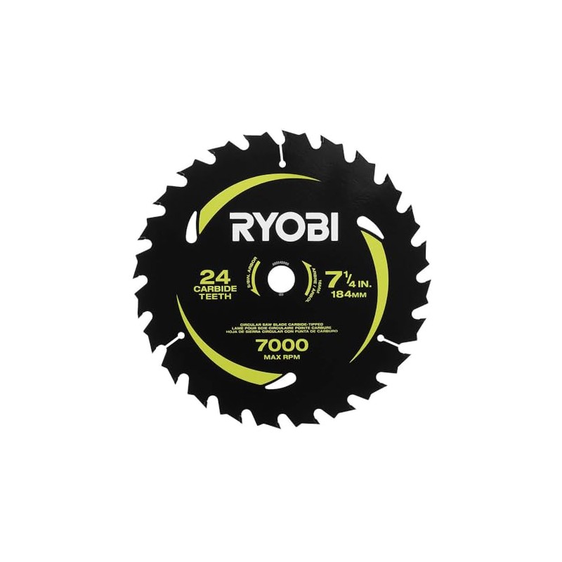 RYOBI 7-1/4" x 24T Carbide Thin Kerf Circular Saw Blade