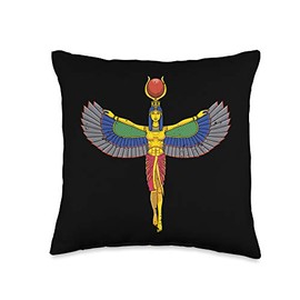 Egyptian Goddess Winged Isis The Goddess of Magic Throw Pillow