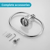 WOLIBEER Chrome Towel Ring,Crystal Hand Towel Holder,Bath Oval Hand Towel
