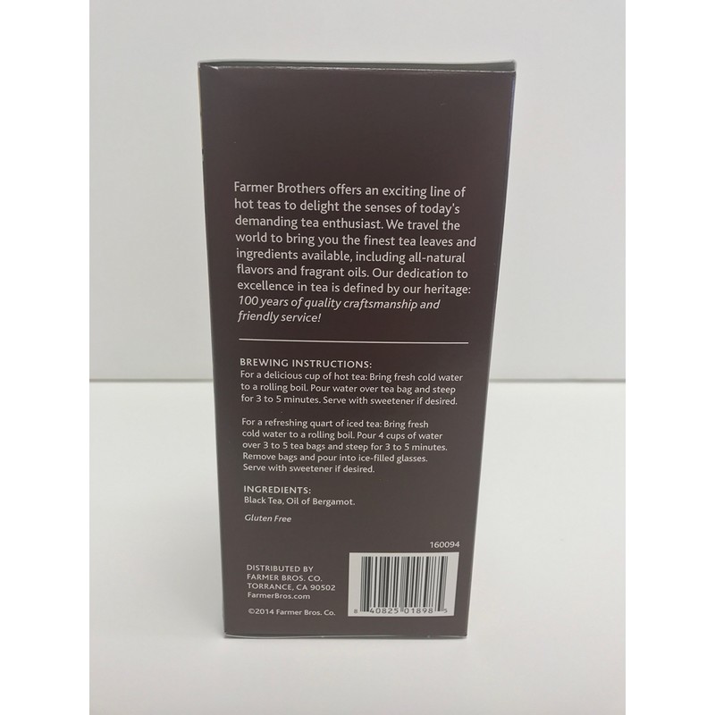 Farmer Brothers Premium: Earl Grey Hot Tea - 2/25 ct