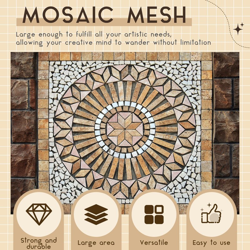 Teenyyou 36" X 76" Mosaic Mesh for Back Mounted Tile