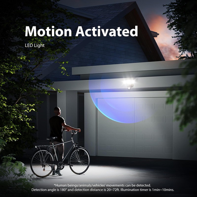 Onforu 100W LED Motion Sensor Outdoor Lights, Dusk to Dawn