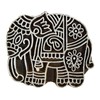 Knitwit Indian Wood Stamps Elephant Brown Handcarved Printing Block Textile