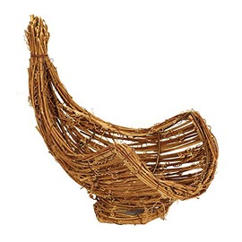 Natural Look Tawny Brown Cornucopia 12 x 11.5 Wood and Twig Decorative Figurine