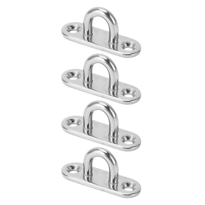 4Pcs Staple Ring Hook Stainless Steel Rugged 800LB High Strength