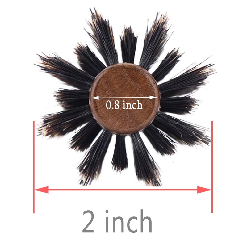 PERFEHAIR Boar Bristle Round Hair Brush for Blow Drying, 2