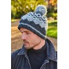 Pachamama Men Wool Beanie Bobble Hat Fleece Lined Handknitted Contemporary