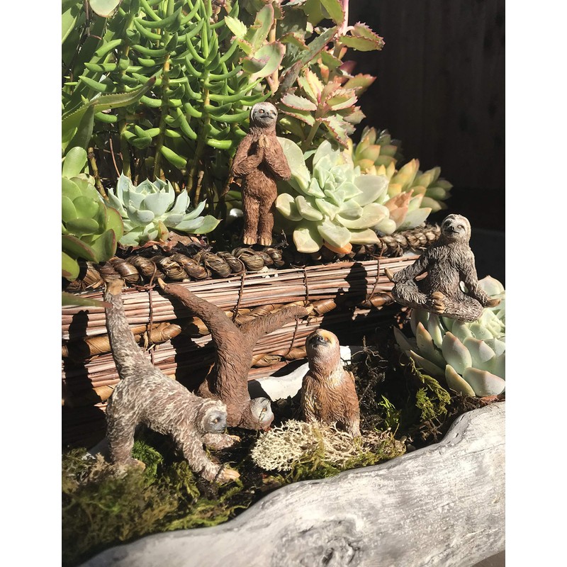Yoga With Sloths Figurines Set of Five - 3" Sloth
