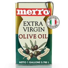 Merro Extra Virgin Olive Oil 1 Gallon – Imported Italian Cold-Pressed EVOO, Robust Fruity Flavor for Finishing, Dipping, Salads & Premium Cooking, Foodservice & Home Use