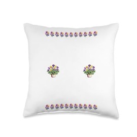 Gardener Pansies Flower Seeds for Planting Pansy Flower Throw Pillow